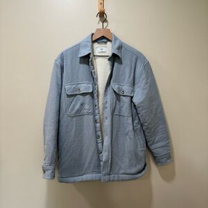 TNA Light Blue Fleece Sherpa Lined Shacket sz 1 (XS)